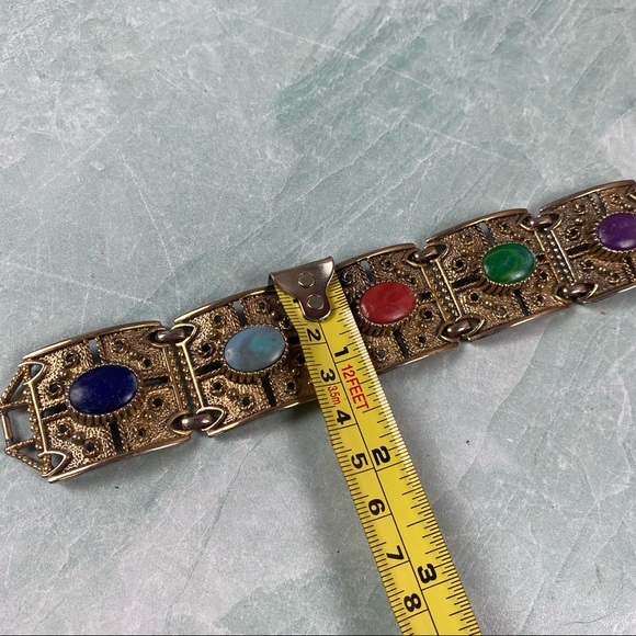 Vintage Sarah Coventry chunky paneled bracelet - Picture 7 of 7